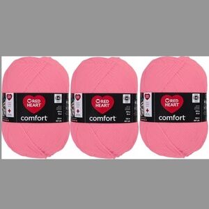 Red Heart E707D.3205 Comfort Yarn, Petal Pink Fil Red Heart